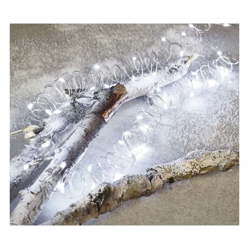 LED  Außenlichterkette 100xLED/15m IP44 kaltweiß