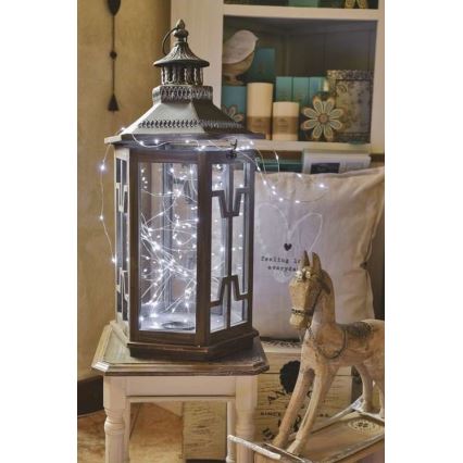 LED  Außenlichterkette 100xLED/15m IP44 kaltweiß