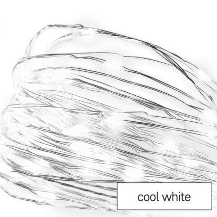 LED  Außenlichterkette 100xLED/15m IP44 kaltweiß