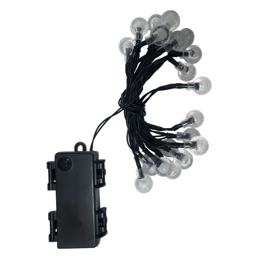 LED-Außenlichterkette 20xLED/2xAA 2,2 m IP44 mehrfarbig