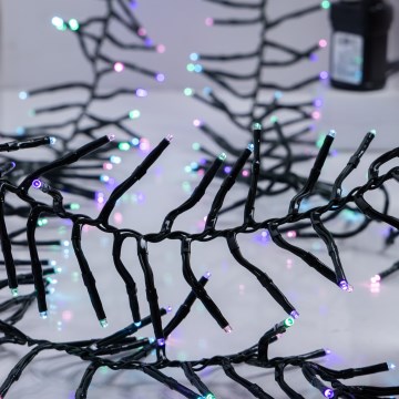 LED-Außenlichterkette CLUSTER 768xLED/8 Funktionen, 9 m, IP44, warmweiß