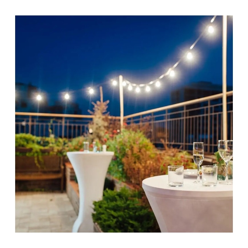 LED Außen-Lichterkette STRING 5m 10xLED/0,5W/230V IP44 3000K