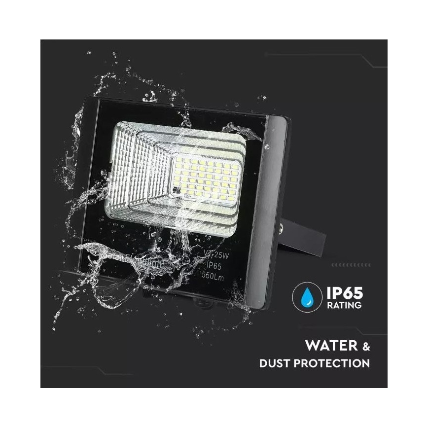 LED Außensolarleuchte LED/12W/3,2V 6000K IP65 + FB