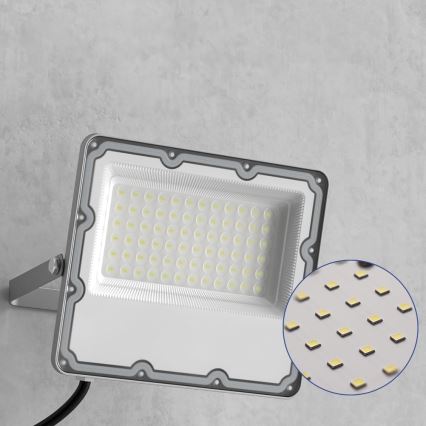 LED-Außenstrahler 50 W, 230 V, 4500 K, IP65, grau