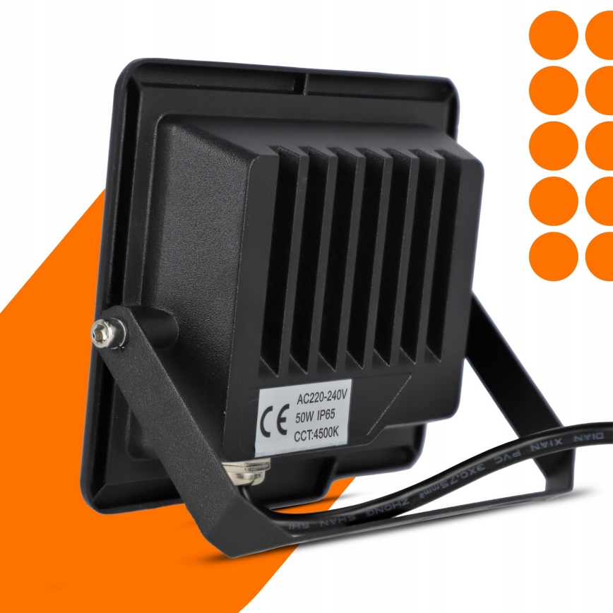 LED-Außenstrahler LED/50W/230V 4500K IP65 schwarz