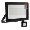 LED-Außenstrahler mit Bewegungs- und Dämmerungssensor LED/100W/230V 4500K IP65 schwarz
