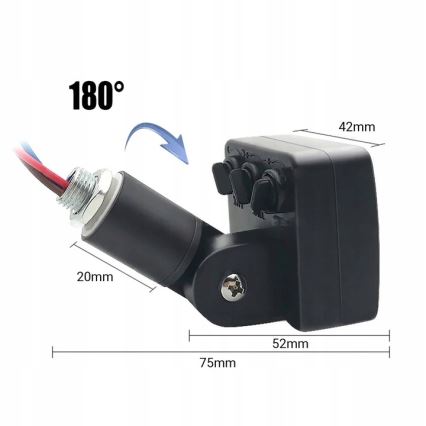 LED-Außenstrahler mit Sensor LED/100W/230V 4000K IP65 schwarz