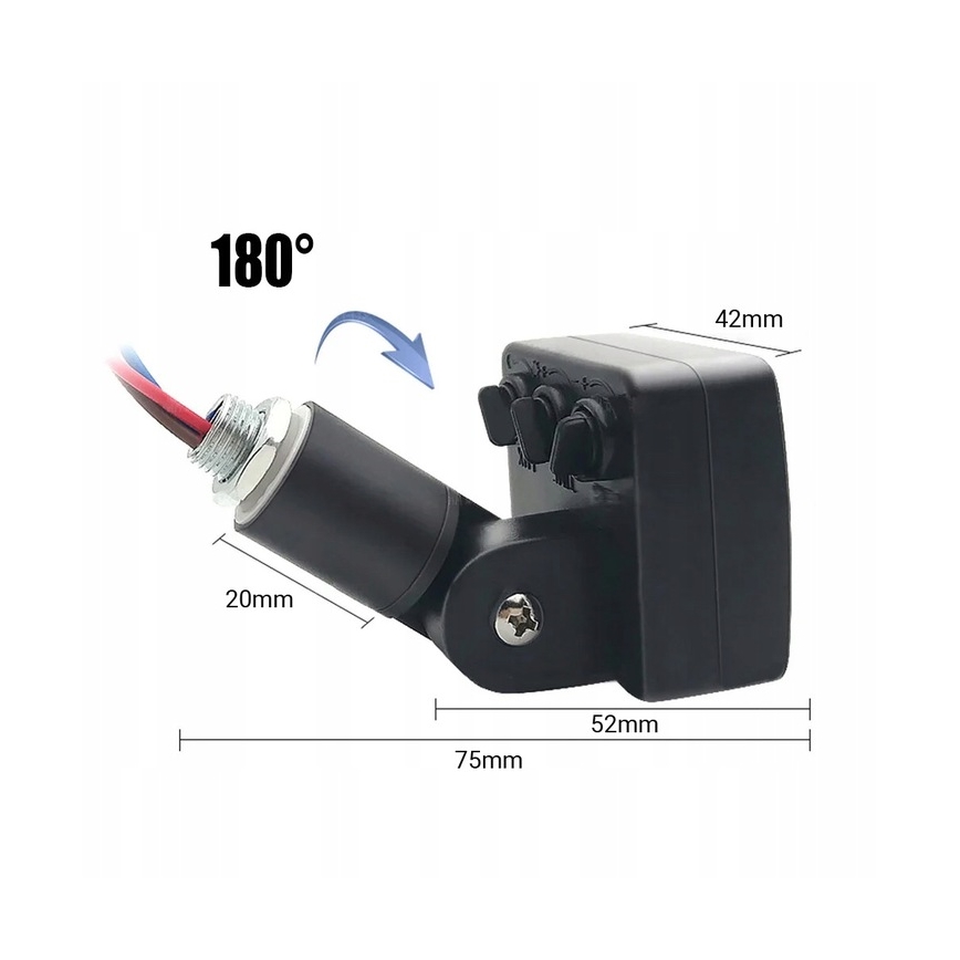 LED-Außenstrahler mit Sensor LED/100W/230V 4000K IP65 schwarz