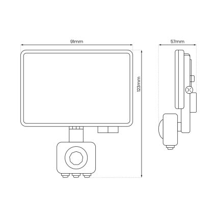 LED-Außenstrahler mit Sensor LED/10W/230V 5000K IP44