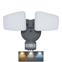 LED-Außenstrahler mit Sensor LED/24W/230V 3000/4000/6000K IP54 anthrazit
