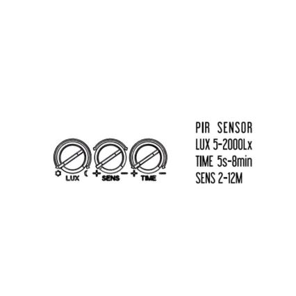 LED-Außenstrahler mit Sensor LED/24W/230V 3000/4000/6000K IP54 anthrazit