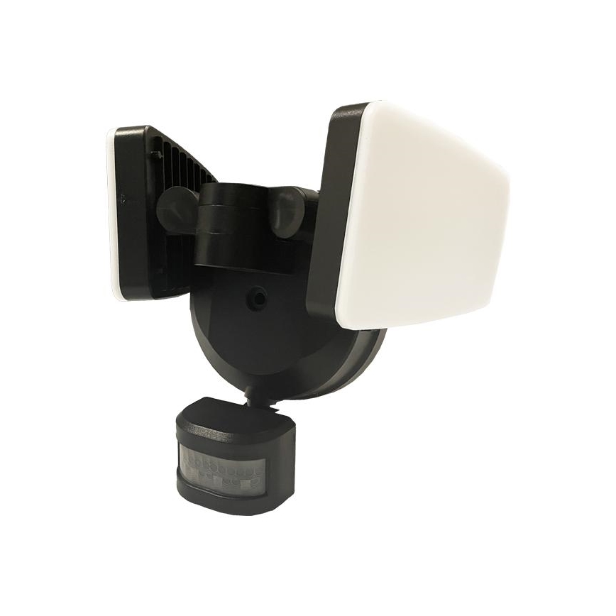 LED-Außenstrahler mit Sensor LED/24W/230V 3000/4000/6000K IP54 schwarz