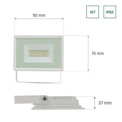 LED-Außenstrahler NOCTIS LUX 3 LED/10W/230V 3000K IP65 weiß