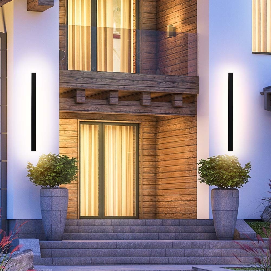 LED-Außenwandleuchte, 16 W / 230 V, 4000 K, IP65, 101 cm, schwarz