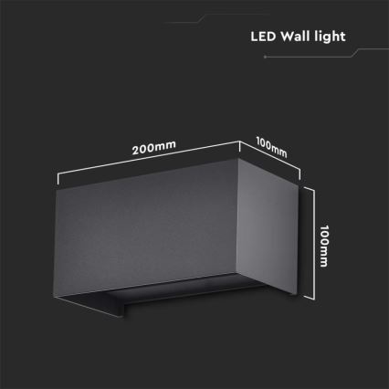 LED-Außenwandleuchte 24 W / 230 V / 3000 K / IP65 / schwarz