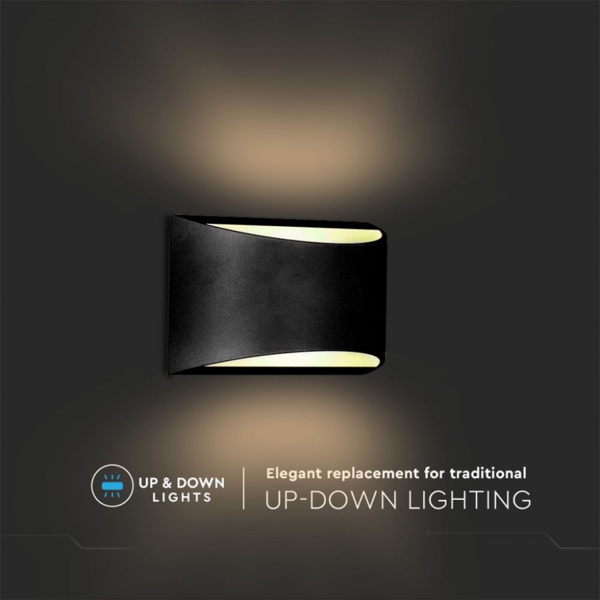 LED-Außenwandleuchte/9W/230V 4000K IP54 schwarz