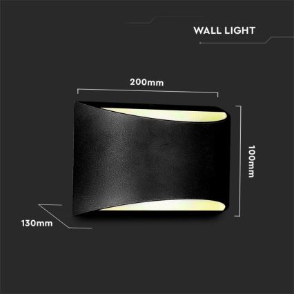 LED-Außenwandleuchte/9W/230V 4000K IP54 schwarz