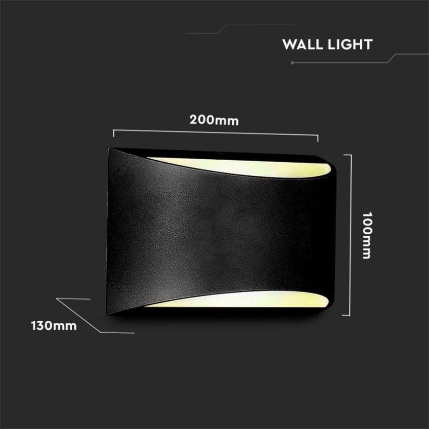 LED-Außenwandleuchte/9W/230V 4000K IP54 schwarz