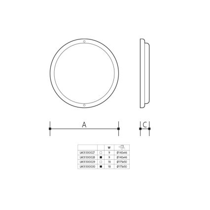 LED-Außenwandleuchte 9W/230V IP54 weiß