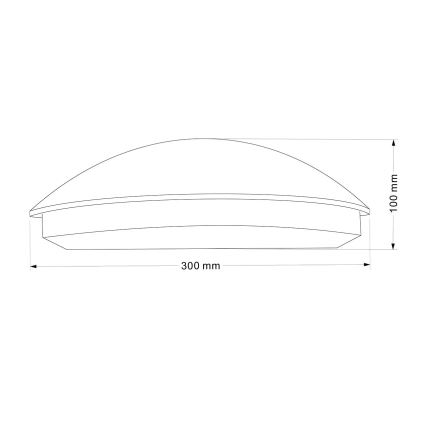 LED-Außenwandleuchte ALABAMA LED/12W/230V IP54 schwarz