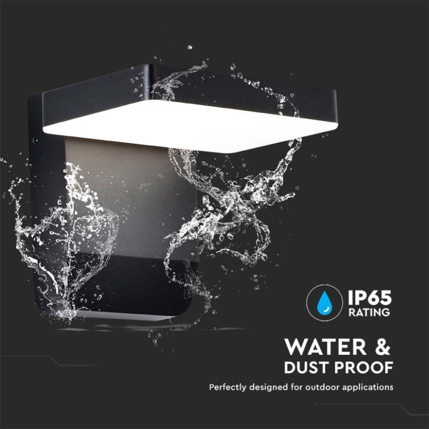 LED Außenwandleuchte flexibel LED/17W/230V IP65 3000K Schwarz