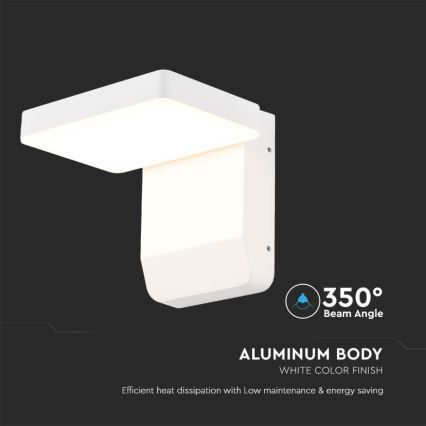 LED Außenwandleuchte flexibel LED/17W/230V IP65 4000K Weiß