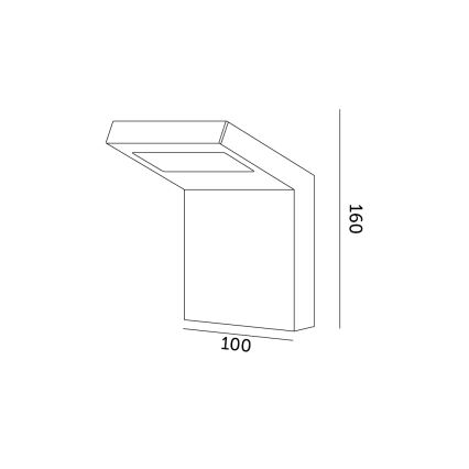 LED-Außenwandleuchte INDUO K LED/10W/230V 4000K IP54