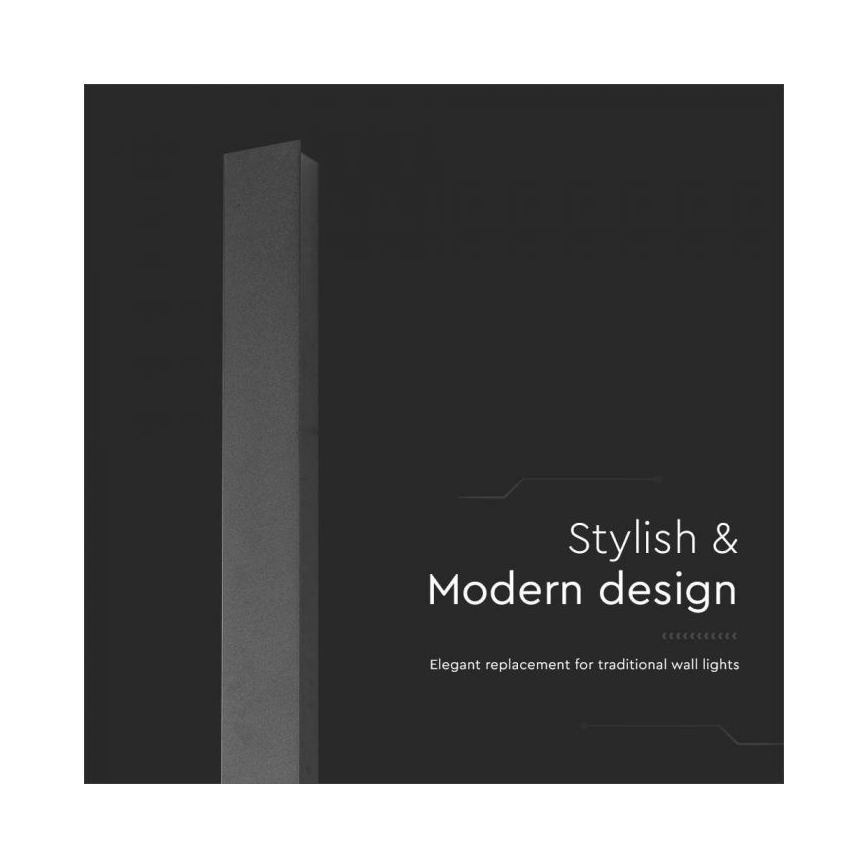 LED Außenwandleuchte LED/10W/230V 3000K IP65 51 cm anthrazit