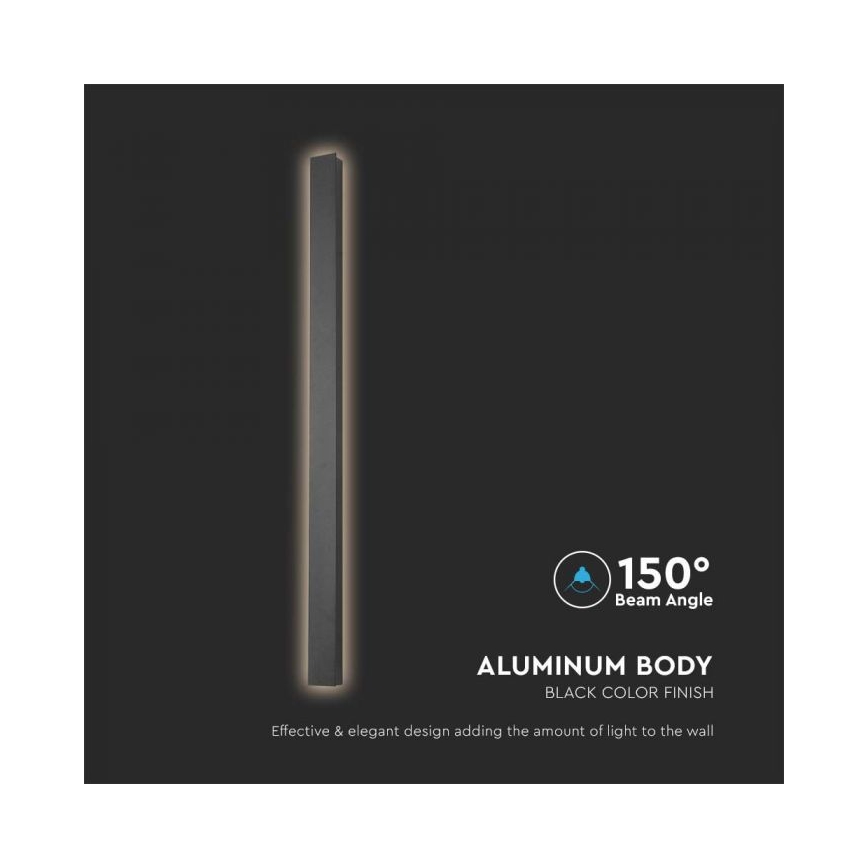 LED Außenwandleuchte LED/10W/230V 3000K IP65 51 cm schwarz