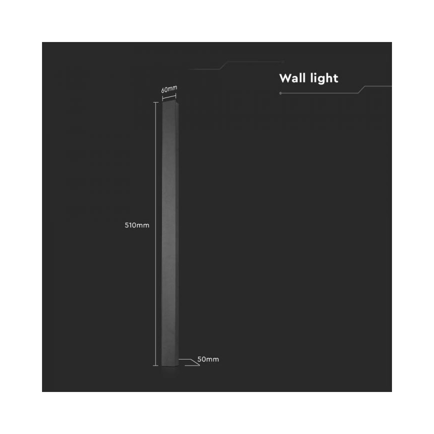 LED Außenwandleuchte LED/10W/230V 4000K IP65 51 cm Anthrazit