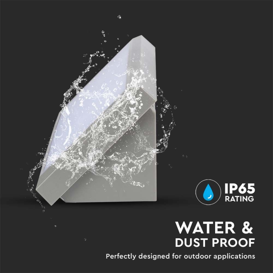 LED Außenwandleuchte LED/12W/230V 3000K IP65 grau