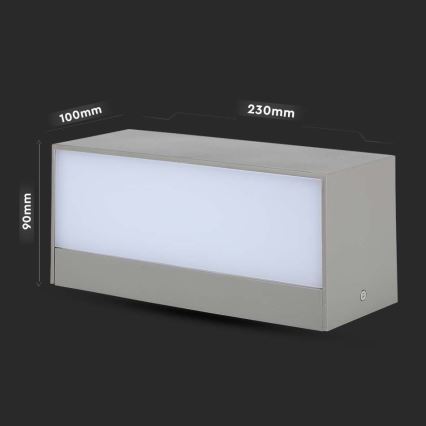 LED Außenwandleuchte LED/12W/230V 3000K IP65