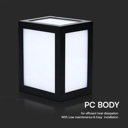 LED-Außenwandleuchte LED/12W/230V 3000K IP65 schwarz