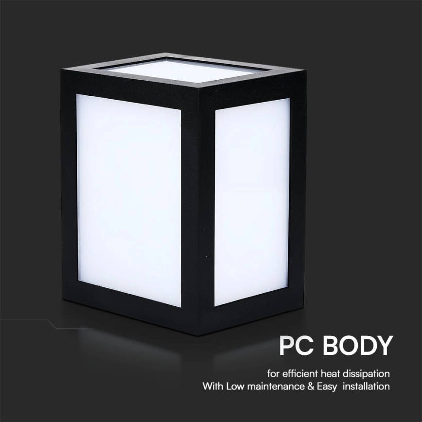 LED-Außenwandleuchte LED/12W/230V 3000K IP65 schwarz