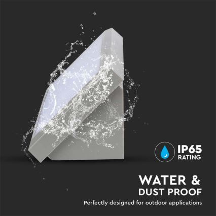 LED Außenwandleuchte LED/12W/230V 4000K IP65 grau