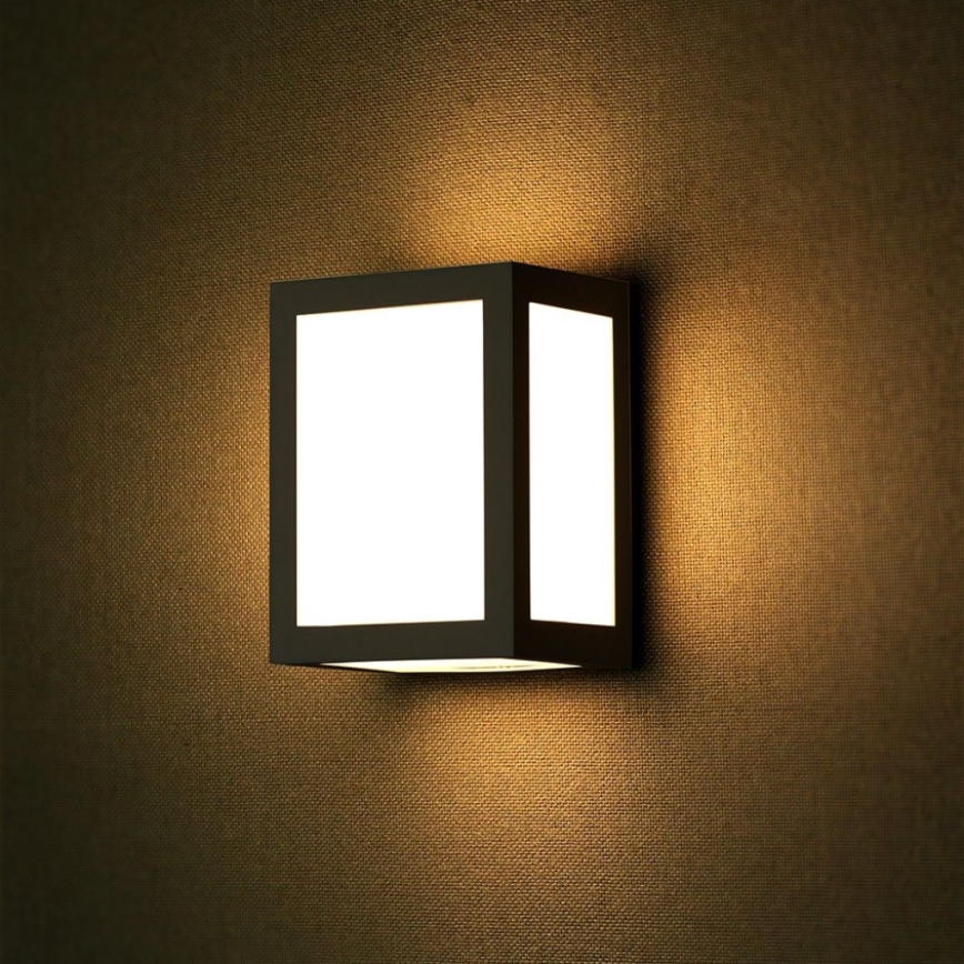 LED Außenwandleuchte LED/12W/230V 6400K IP65 schwarz