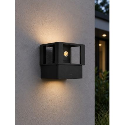 LED Außenwandleuchte LED/12W/230V IP54 schwarz