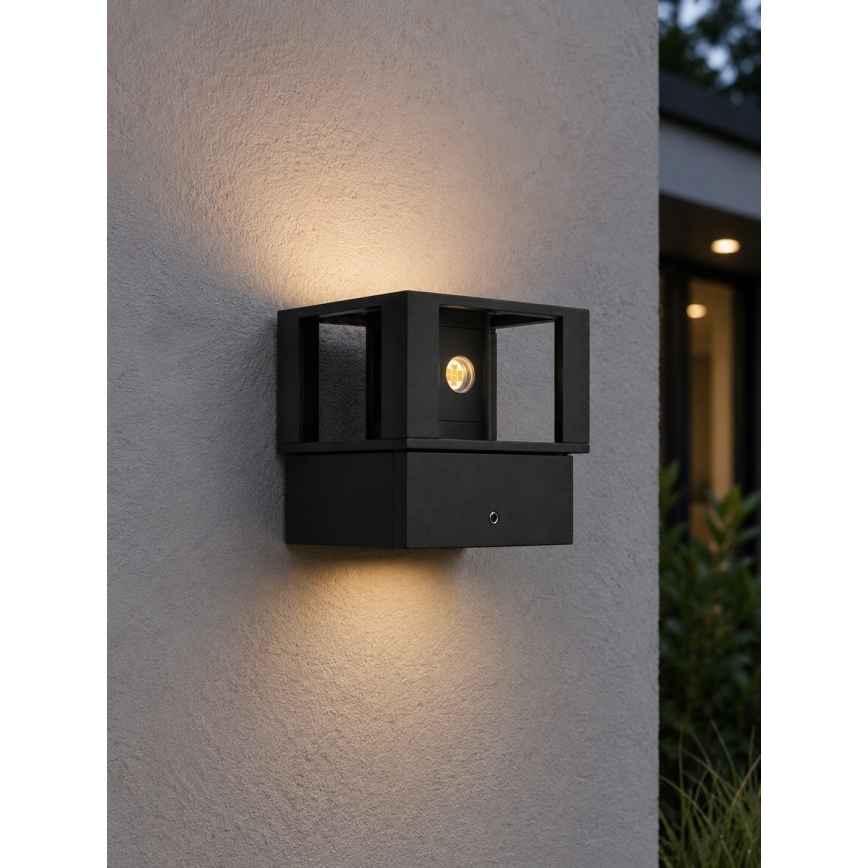 LED Außenwandleuchte LED/12W/230V IP54 schwarz