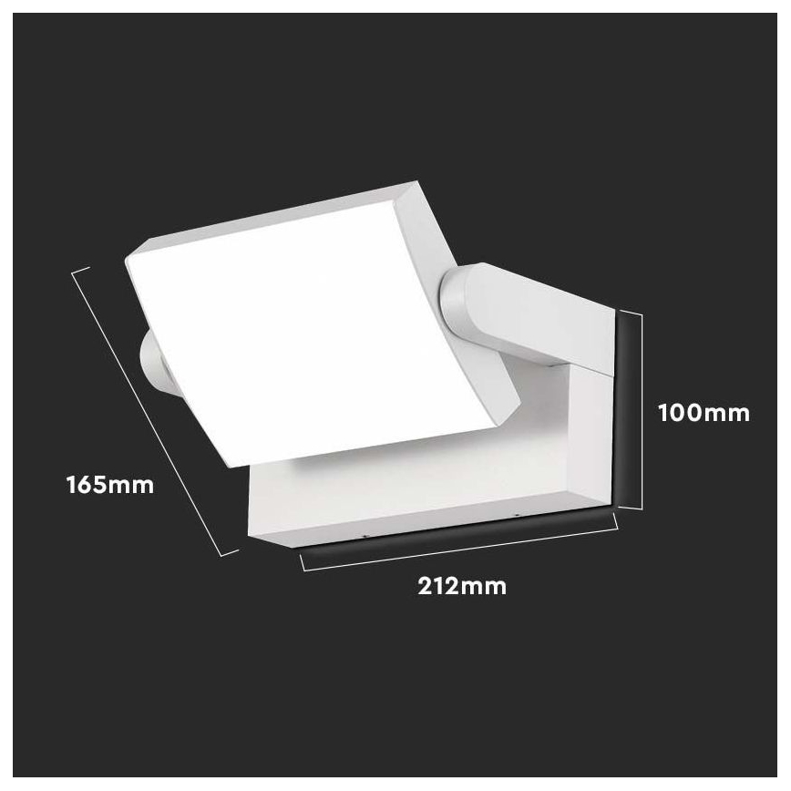 LED Außenwandleuchte LED/17W/230V 3000K IP65 Weiß