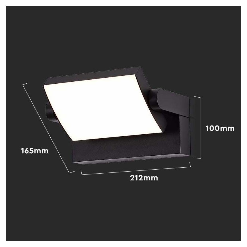 LED Außenwandleuchte LED/17W/230V 4000K IP65 schwarz