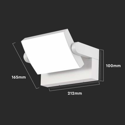 LED Außenwandleuchte LED/17W/230V 4000K IP65 Weiß