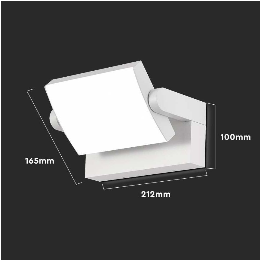 LED Außenwandleuchte LED/17W/230V 4000K IP65 Weiß