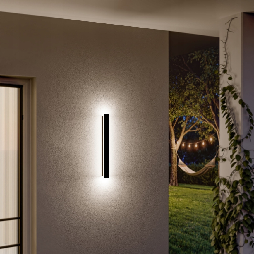 LED Außenwandleuchte LED/18W/230V 60 cm IP65 schwarz