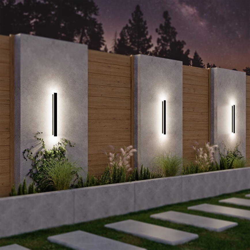 LED Außenwandleuchte LED/18W/230V 60 cm IP65 schwarz