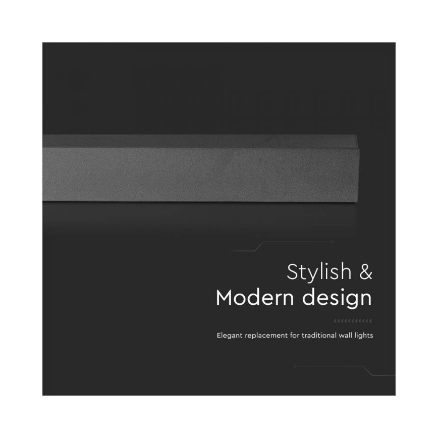 LED-Außenwandleuchte LED/23W/230V 3000K IP65 141 cm schwarz