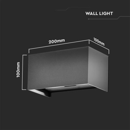 LED-Außenwandleuchte LED/24W/230V 4000K IP65 Anthrazit