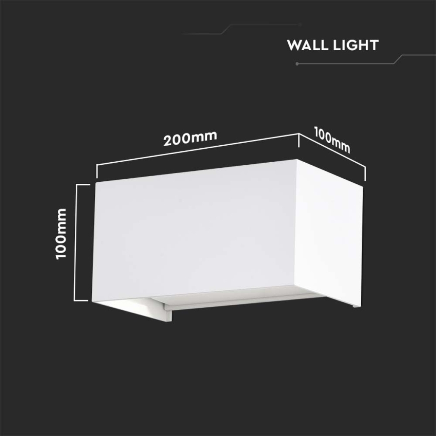 LED Außenwandleuchte LED/24W/230V 4000K IP65 weiß