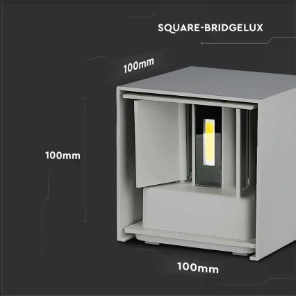 LED- Außenwandleuchte LED/5W/230V 3000K IP65 grau