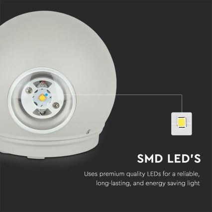 LED Außenwandleuchte LED/6W/230V 3000K IP65 grau