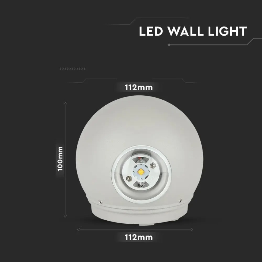 LED Außenwandleuchte LED/6W/230V 3000K IP65 grau